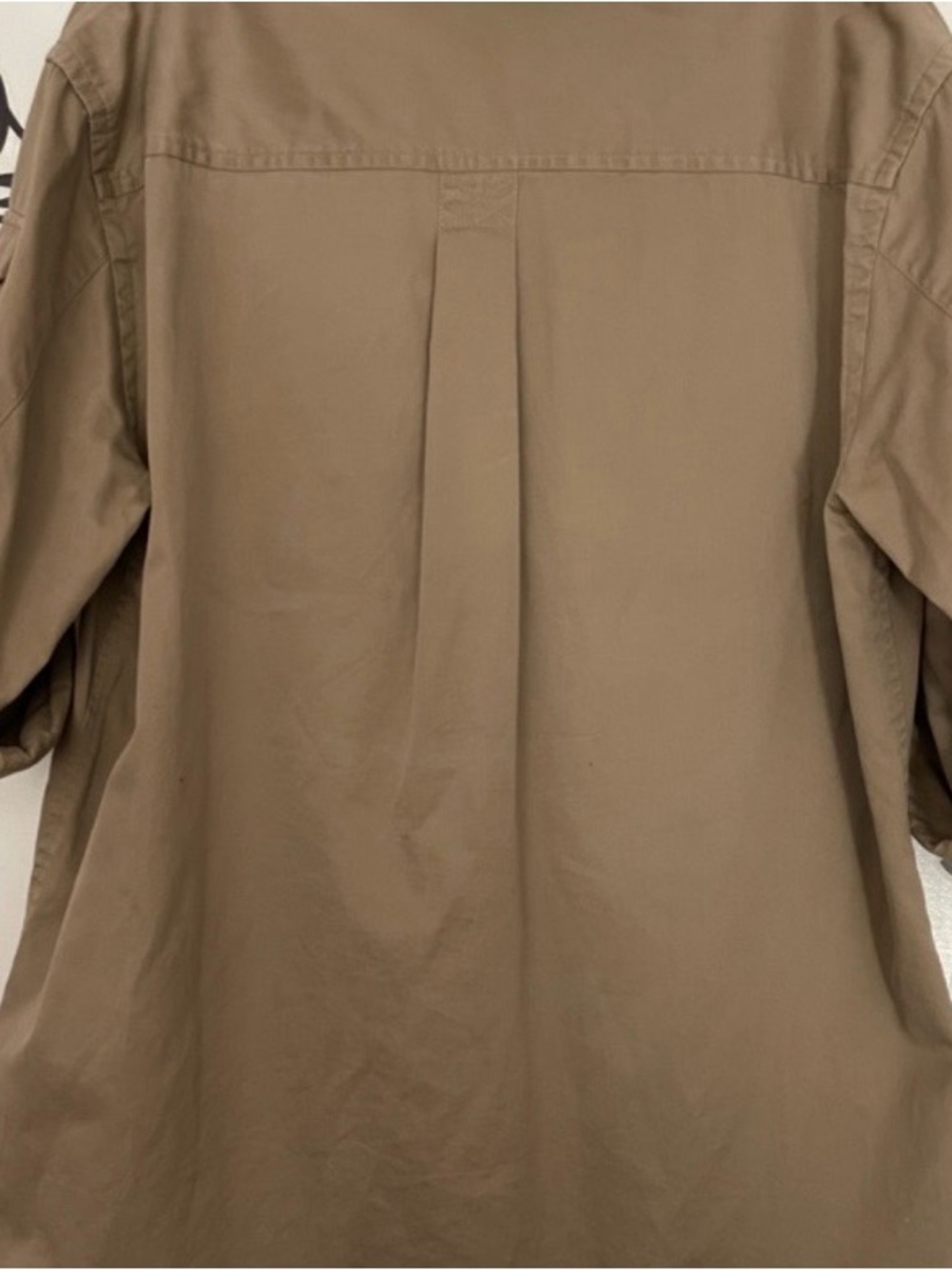 Lauren Ralph Lauren Tan Button-Down Utility Shirt - Picture 6 of 7